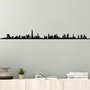 Wallity Dubai Skyline Escultura de Pared de Metal Negra